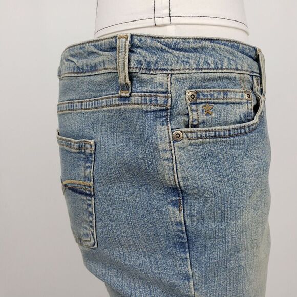 Arizona Jeans Women's Size 17 Mid-Rise Short Light Wash Stone Wash Altered Hem - Picture 4 of 8